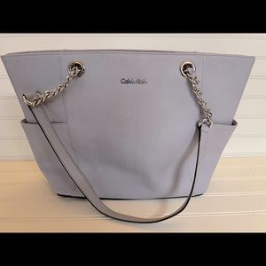 Calvin Klein lavender shoulder tote